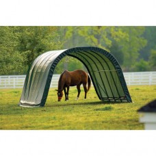 Equine Run-In Shed Round-Style, 12' x 20' x 8'   554795273